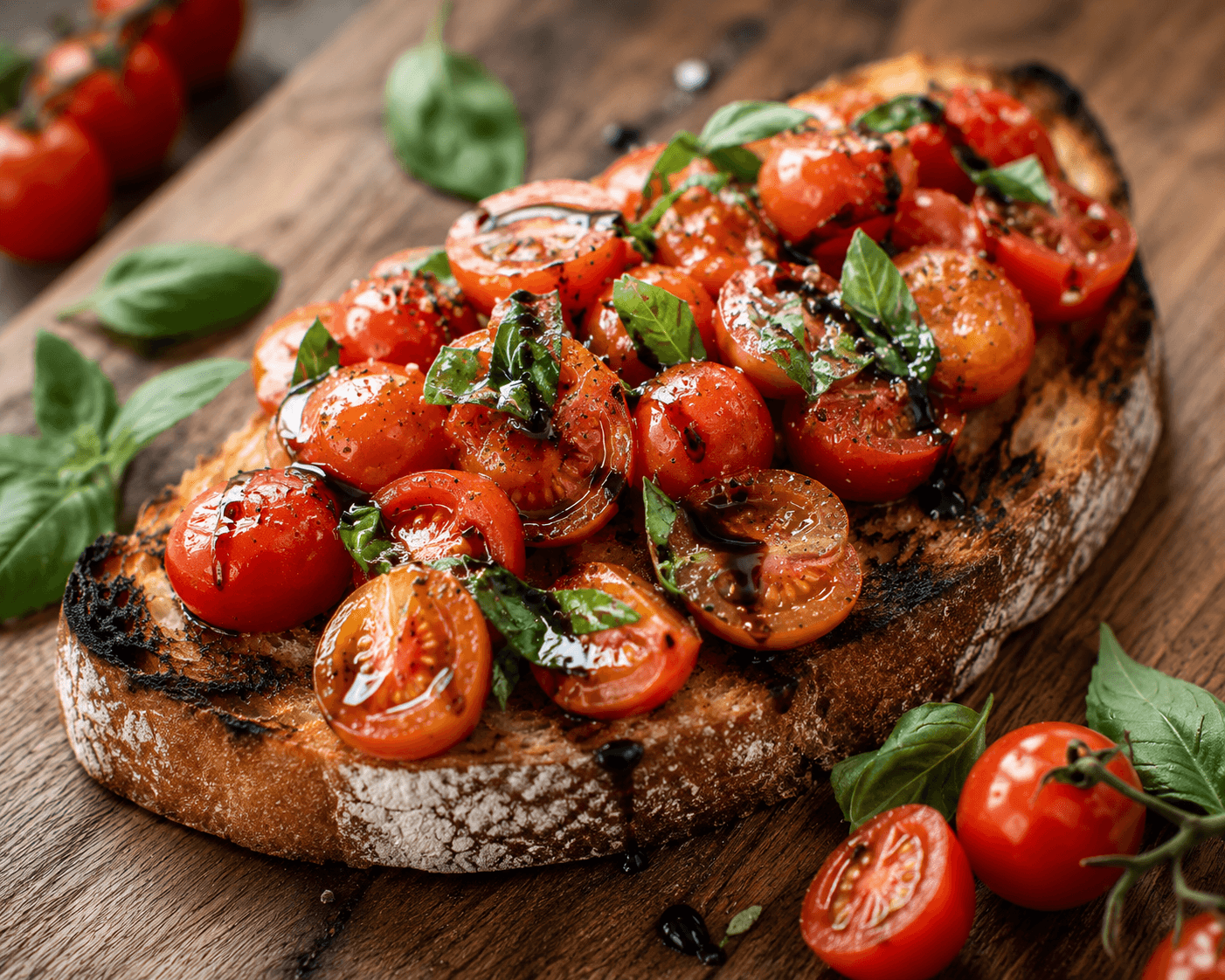 Summer on Toast — Cherry Tomato Bruschetta